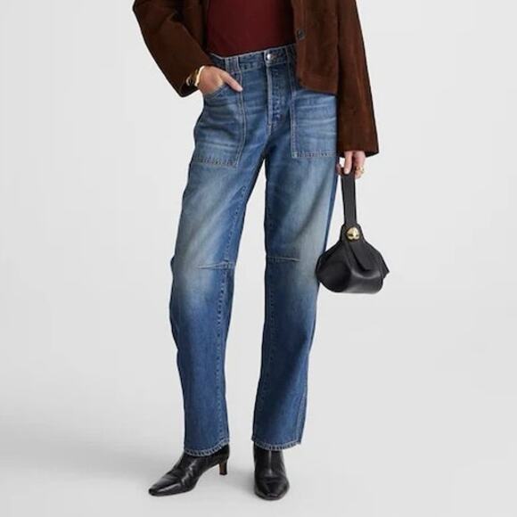Madewell The Darted Barrel Leg Jean Irmo Wash Size 27P NWOT - Picture 1 of 8